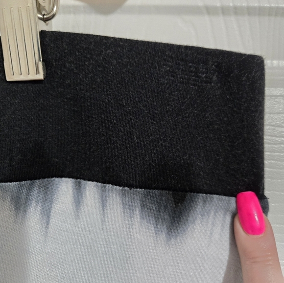 A.N.A. Maxi Skirt Size 1X Black White Flexible Flowy Boho Casual Striped - Picture 7 of 12